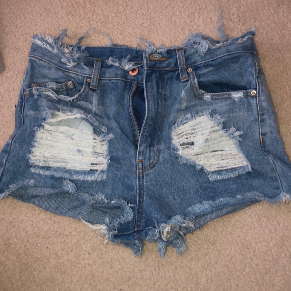 Denim ripped shorts from forever 21 LA size 26